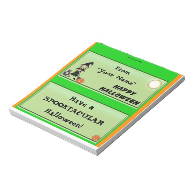 Happy halloween Candy Pub Wrapper Party Favor Anteckningsblock (Roterad)