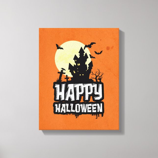 Happy halloween canvastryck (Framsida)