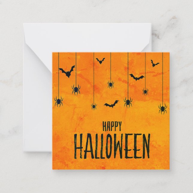Happy halloween cards, cute, stock up! anteckningskort (Framsida)