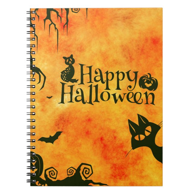 happy halloween cat anteckningsbok (Framsidan)