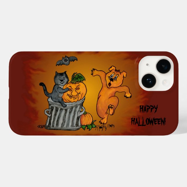 Happy halloween! Cat Fladdermus Hund och Spider (Baksida (horisontell))