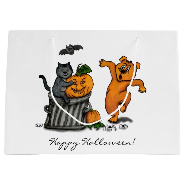 Happy halloween! Cat Fladdermus Hund och Spider (Framsidan)