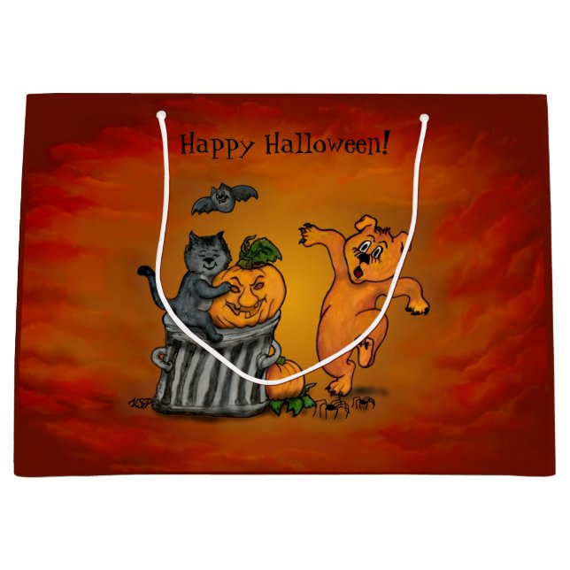Happy halloween! Cat Fladdermus Hund och Spider (Framsidan)