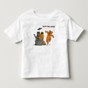 Happy halloween! Cat Fladdermus Hund och Spider T Shirt
