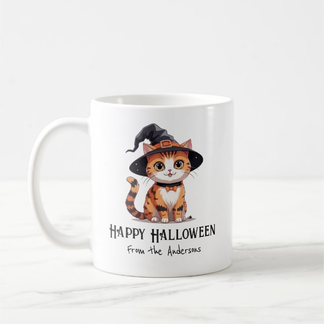 Happy halloween Cat Kaffemugg (Vänster)
