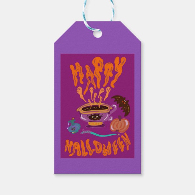 Happy halloween Cat Lover Coffee Kopp Tote Bag Presentetikett (Framsidan)