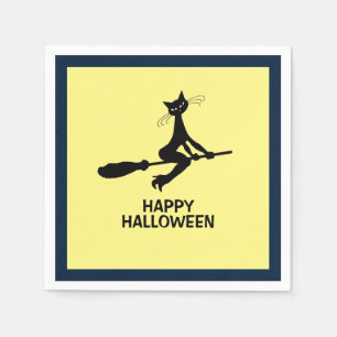 Happy halloween, Cat on Broomstick Pappersservett