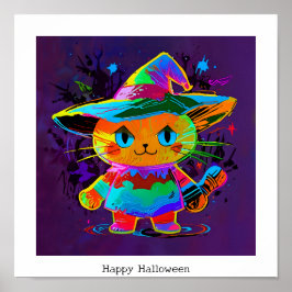 Happy halloween Cat Poster