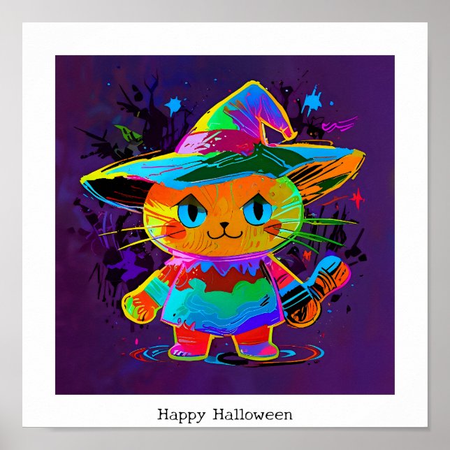 Happy halloween Cat Poster (Framsidan)