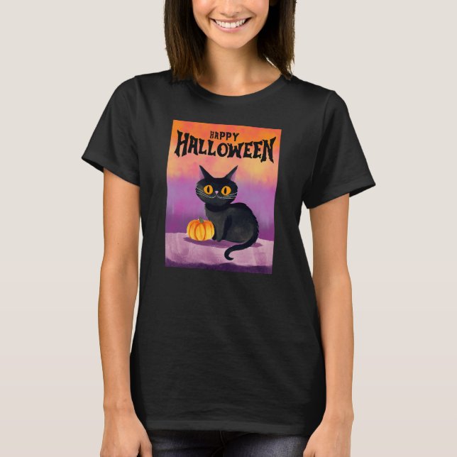 Happy halloween Cat Shirt T (Framsida)