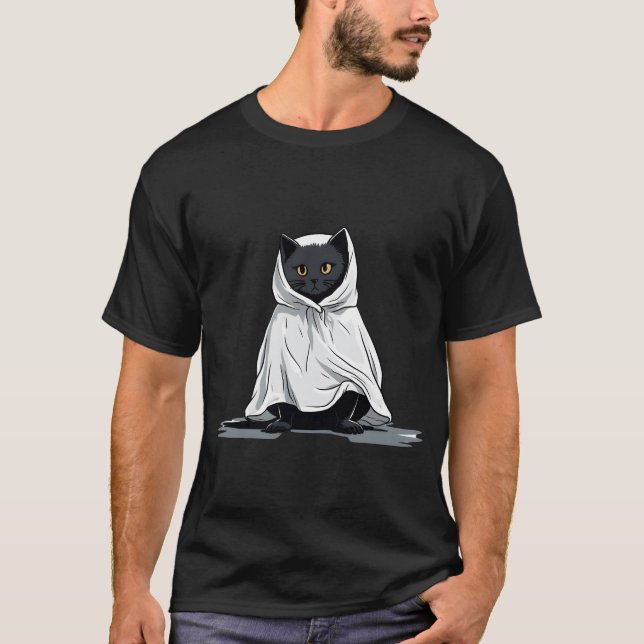 happy halloween cat t shirt (Framsida)
