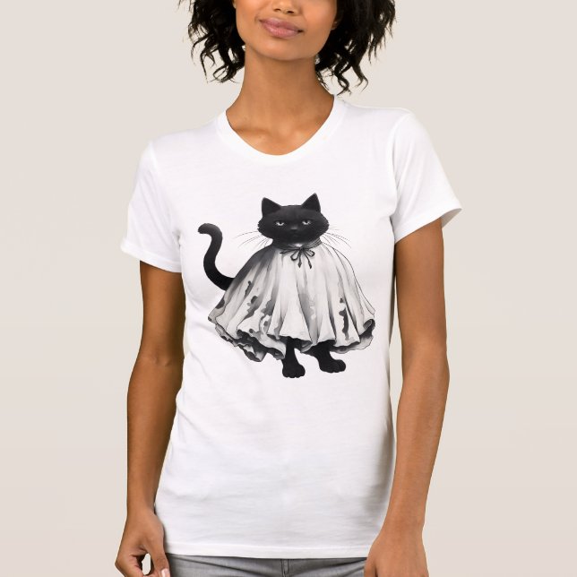 happy halloween cat t shirt (Framsida)