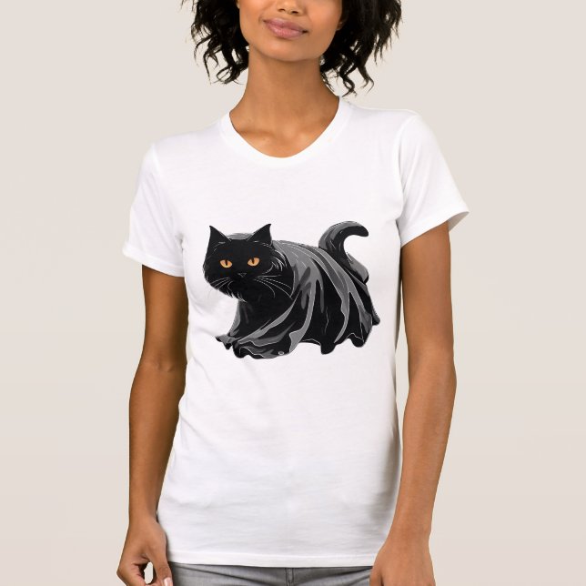 happy halloween cat t shirt (Framsida)