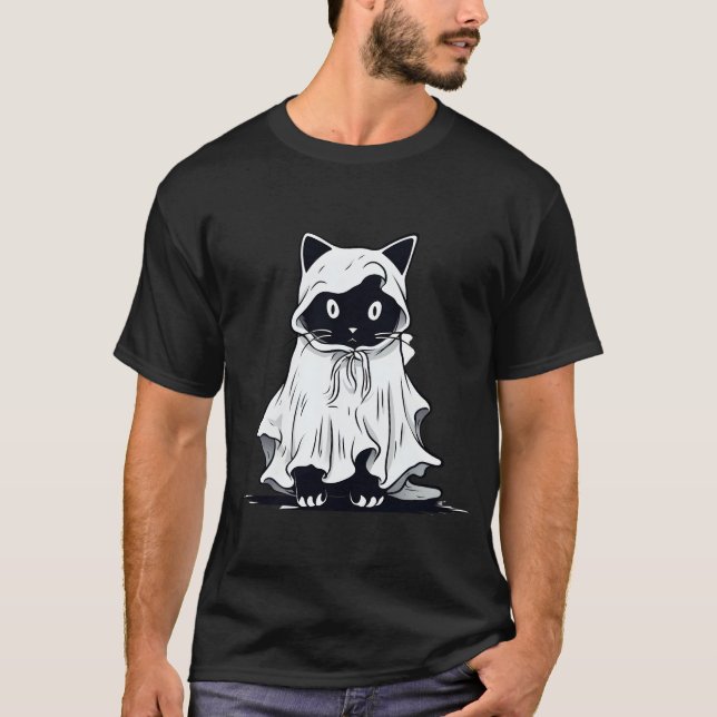 happy halloween cat t shirt (Framsida)