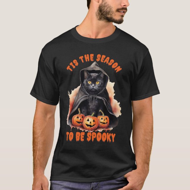 happy halloween cat t shirt (Framsida)