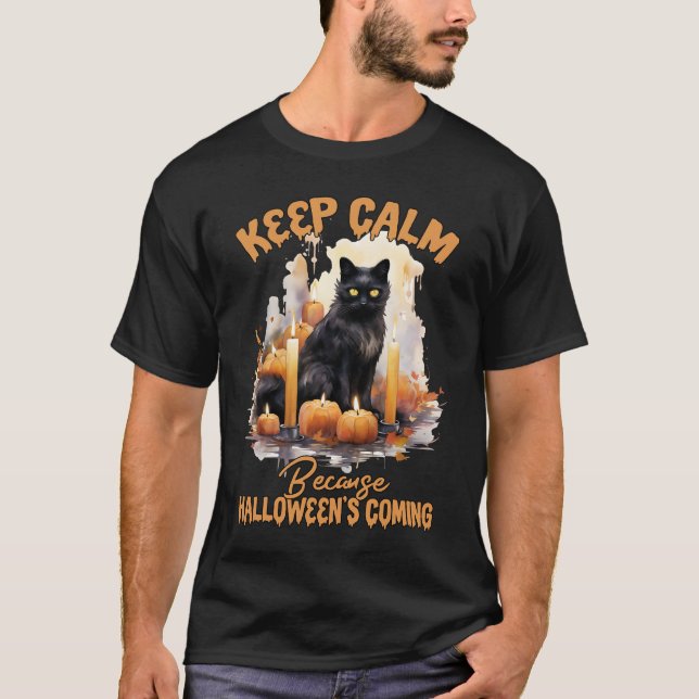 happy halloween cat t shirt (Framsida)