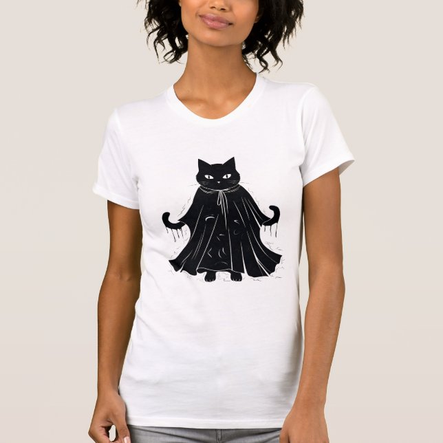 happy halloween cat t shirt (Framsida)