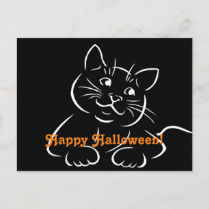 Happy halloween Cat Vykort