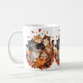 Happy Halloween Cats and Pumpkins  Kaffemugg