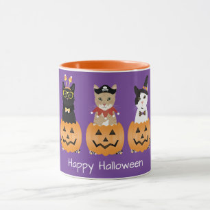 Happy halloween Cats Jack o lantern Mugg