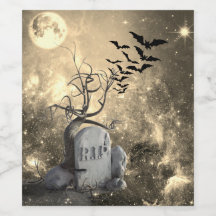 Happy halloween Cemetery Fladdermöss Full Moon RIP