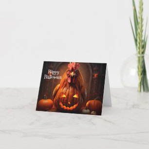 Happy halloween Chicken Tupp Pumpkin Farm Papper Kort