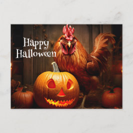 Happy halloween Chicken Tupp Pumpkin Farm Papper Vykort
