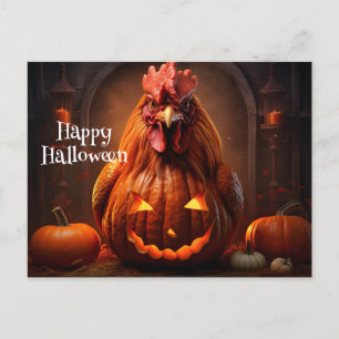 Happy halloween Chicken Tupp Pumpkin Farm Papper Vykort