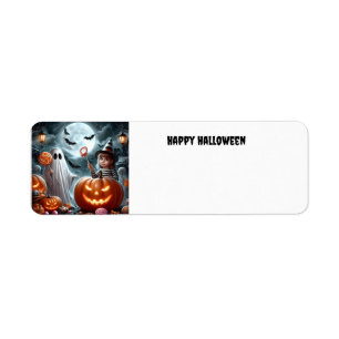 Happy halloween Child Returadress Etikett