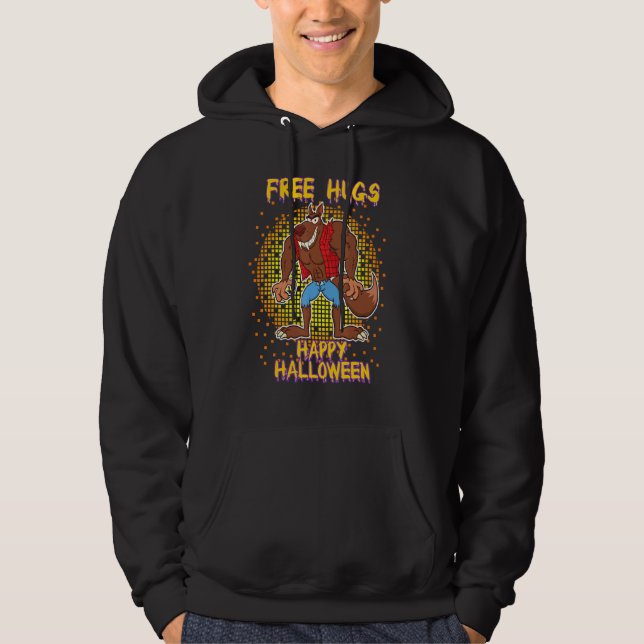 Happy halloween Chillin med min barnbojvarg Hoodie (Framsida)