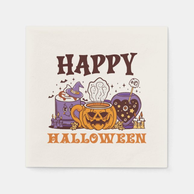Happy halloween Coffee Brew Pappersservett (Framsidan)