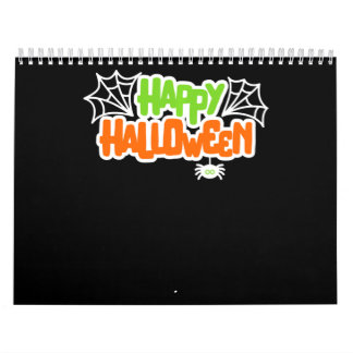 Happy halloween Colorful Cute Spindelnät Kalender