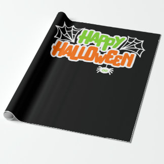 Happy halloween Colorful Cute Spindelnät Presentpapper