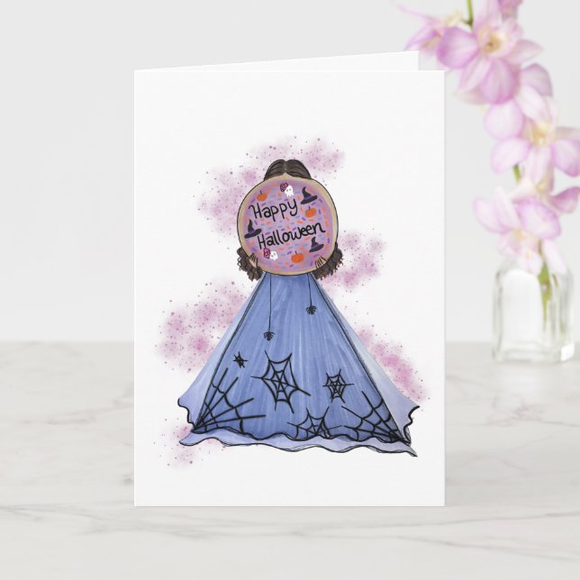 Happy halloween Cookie Illustration Kort (Orkide)