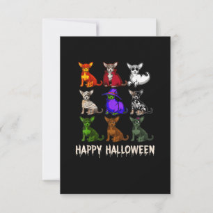 Happy halloween Costume Chihuahua Hundälskare OSA Kort