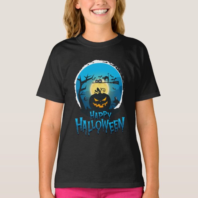 Happy halloween Costume for tjejer T-Shirt (Framsida)
