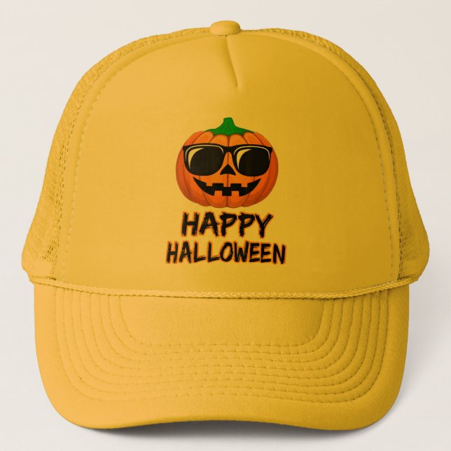Happy halloween Costume Funny Pumpkin Keps (Framsida)