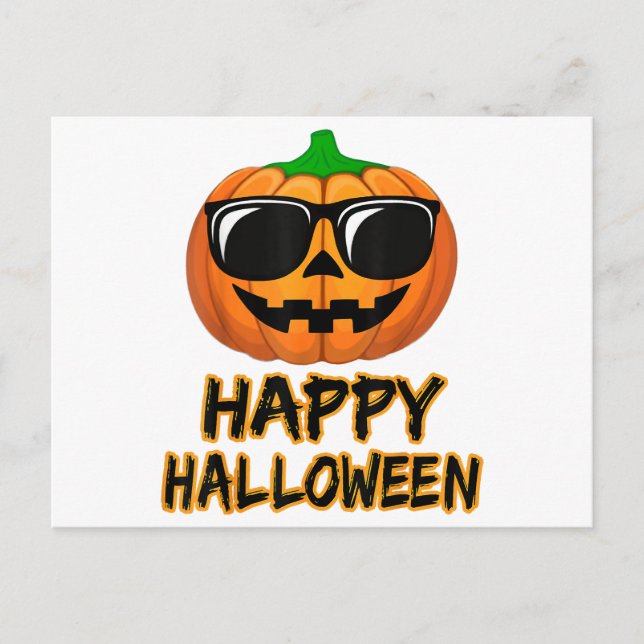 Happy halloween Costume Funny Pumpkin Vykort (Framsida)
