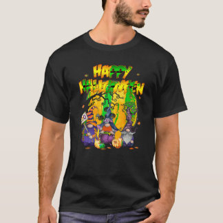 Happy halloween Costume Scary Boo Funny Gnome Pump T Shirt
