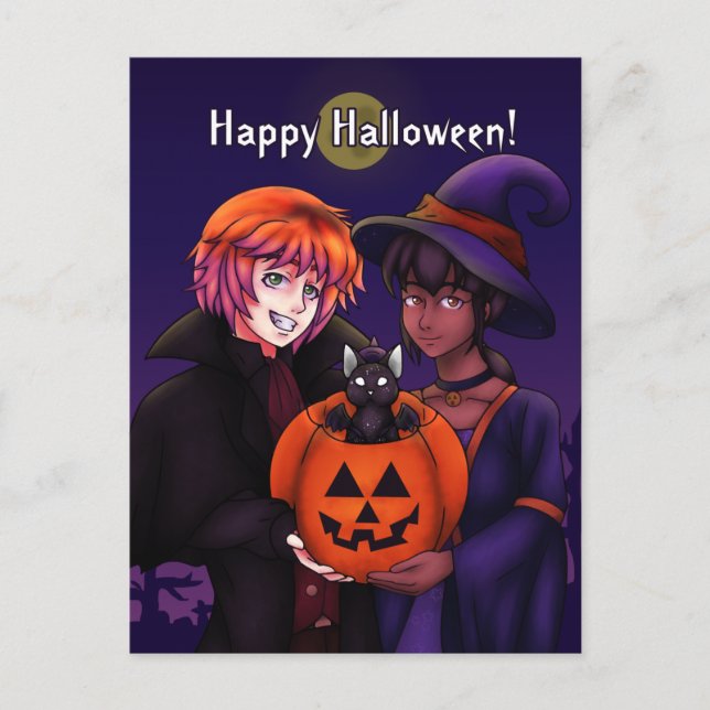 Happy halloween Costumes Vykort (Framsida)