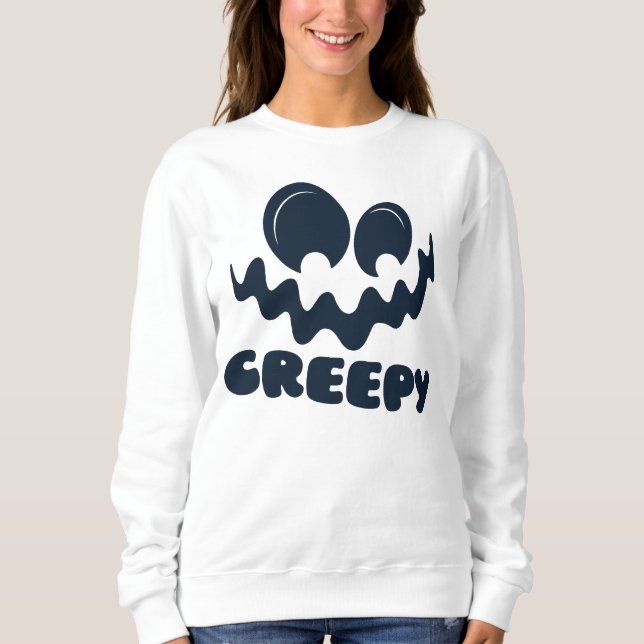 Happy halloween Creepy Funny Ansikte T Shirt (Framsida)