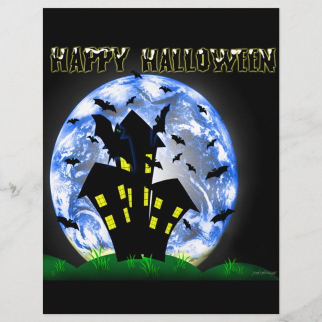 Happy halloween Creepy Hauny House Flyer (Framsidan)