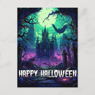 Happy halloween Creepy Hauny House Vykort