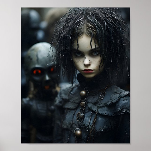 Happy halloween Creepy Little Child Ansikte Poster (Framsidan)