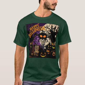 Happy halloween Creepy PUmpkin Cute Spooky Manar W T Shirt