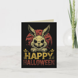 Happy halloween Creepy Rabbit Kort