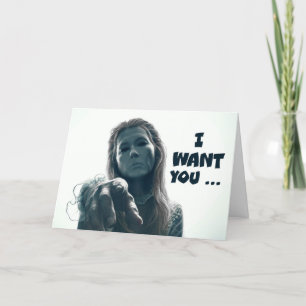 happy halloween Creepy Woman Ghost Humor Helgkort