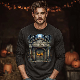 Happy halloween Crypt med Gargoyles T Shirt