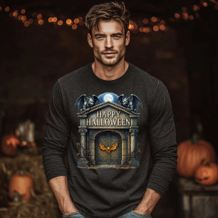 Happy halloween Crypt med Gargoyles T Shirt