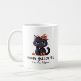 Happy halloween Cute Black Cat Kaffemugg